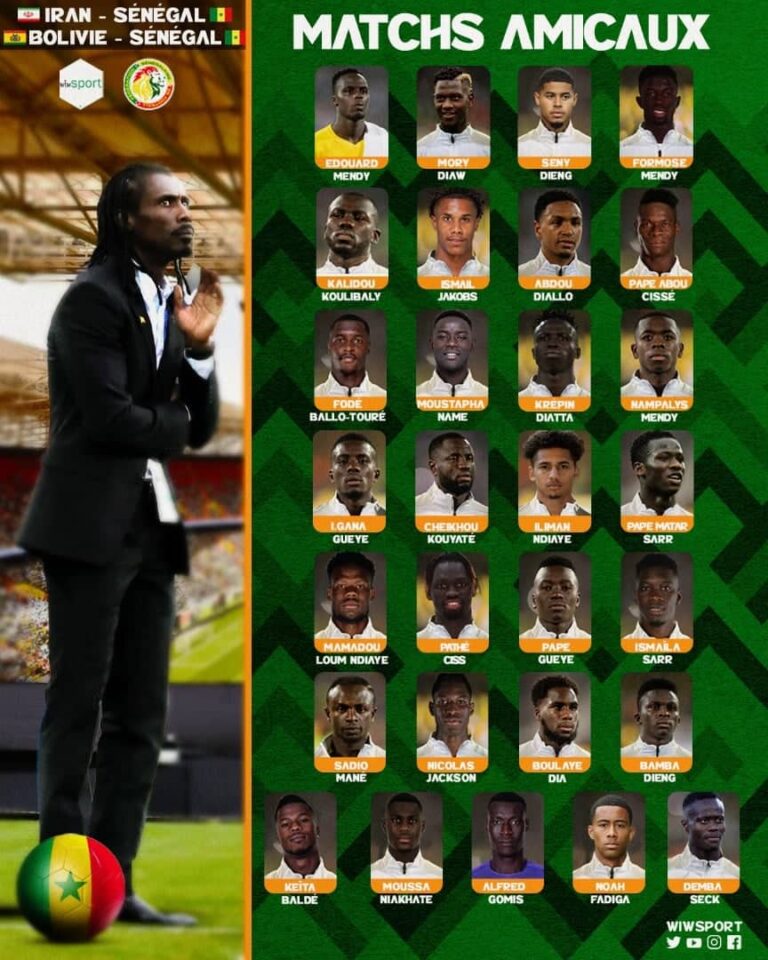 Aliou Cissé publie une liste de 29 joueurs, avec 6 nouveaux