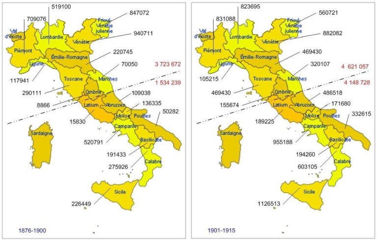 Ils sont noirs.  Ce sont des Italiens.  Et ils changent de pays.