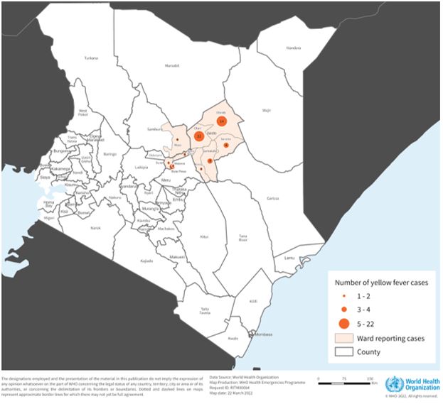 Fièvre jaune – Afrique orientale, occidentale et centrale