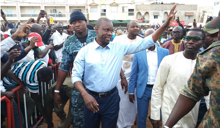 Ousmane Sonko au Parcelles Assainies .